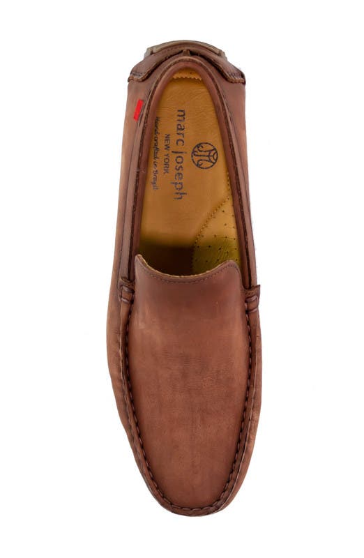 Marc Joseph New York Ovington Ct Leather Venetian Driver Loafer, Alternate, color, Cognac Burnished Napa