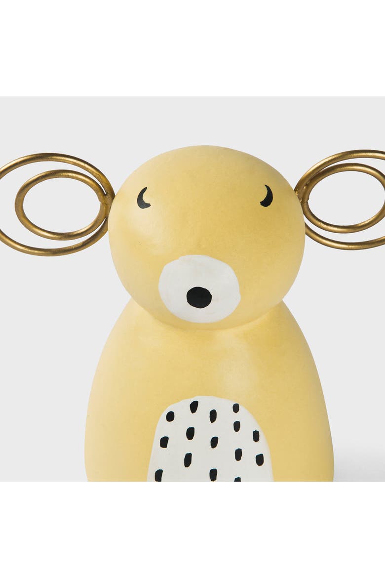 Winter Bear Figurine, Alternate, color, White and Gold