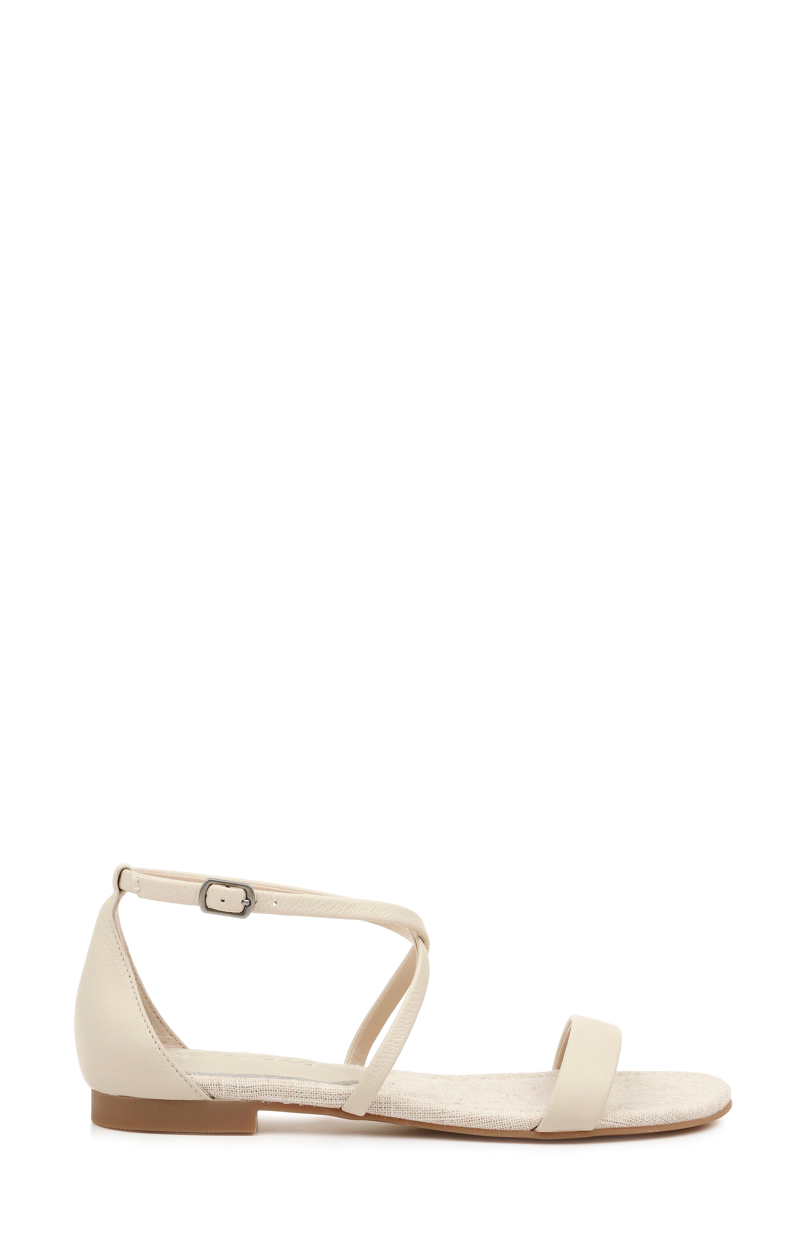 Michelle Ankle Strap Sandal, Alternate, color, EGGSHELL LEATHER
