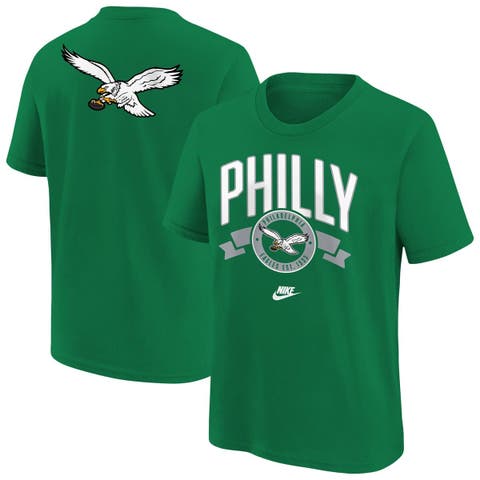 Youth Nike  Kelly Green Philadelphia Eagles Rewind Front & Back Essential T-Shirt
