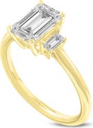 LuvMyJewelry Seraphine 14K Yellow Gold Emerald Cut Lab Grown Diamond 3 Stone Engagement Ring - 1.75 ctw