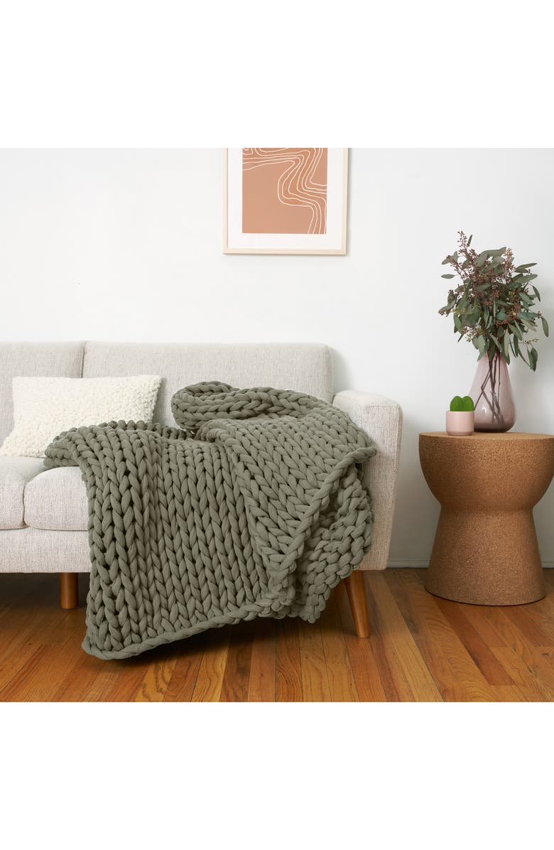 Bearaby Tree Napper Weighted Knit Blanket, Alternate, color, Sage