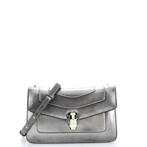 Serpenti Forever Shoulder Bag Metallic Leather Small