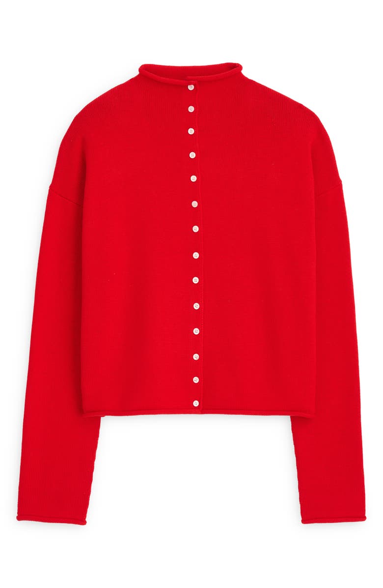 Alex Mill Taylor Cotton & Cashmere Cardigan, Alternate, color, Fire Red