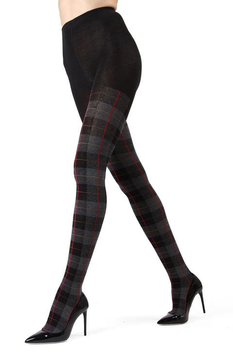 Glasgow Plaid Sweater Tights (Regular & Plus)