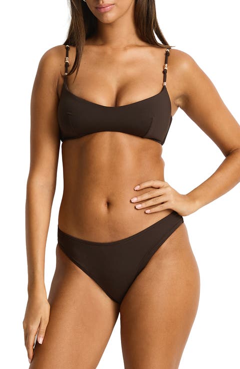 Scoop Neck Tie Back Bikini Top