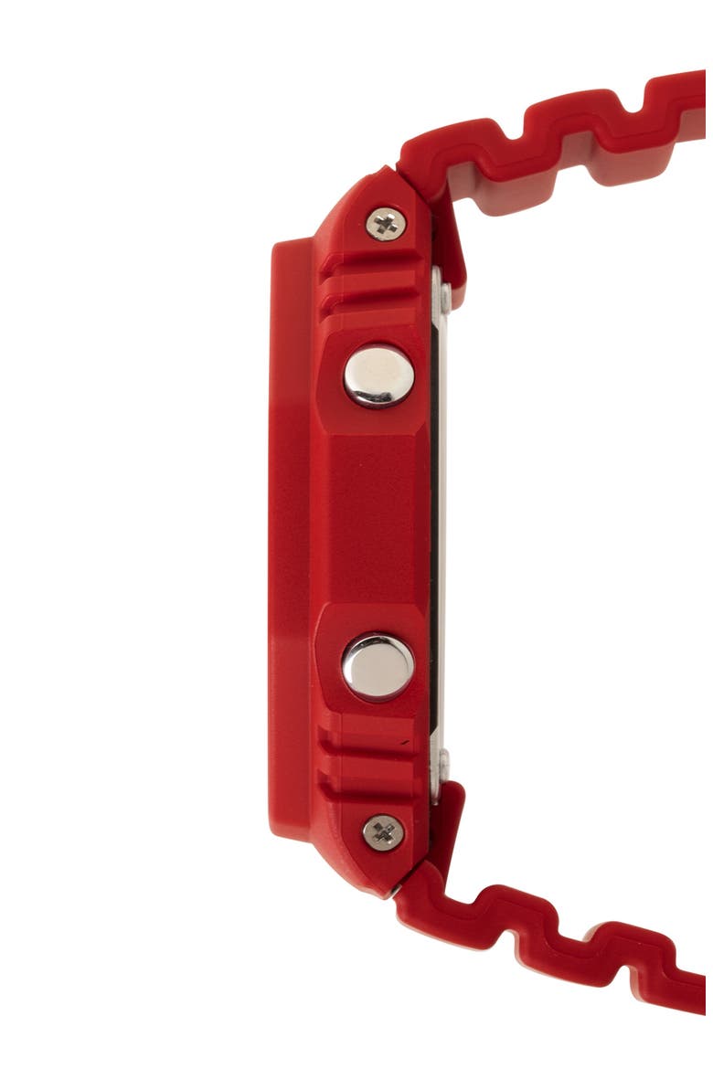 5600 Series GA2100RRB-4A Ana-Digi Resin Strap Watch, 48.5mm x 45.4mm, Alternate, color, RED