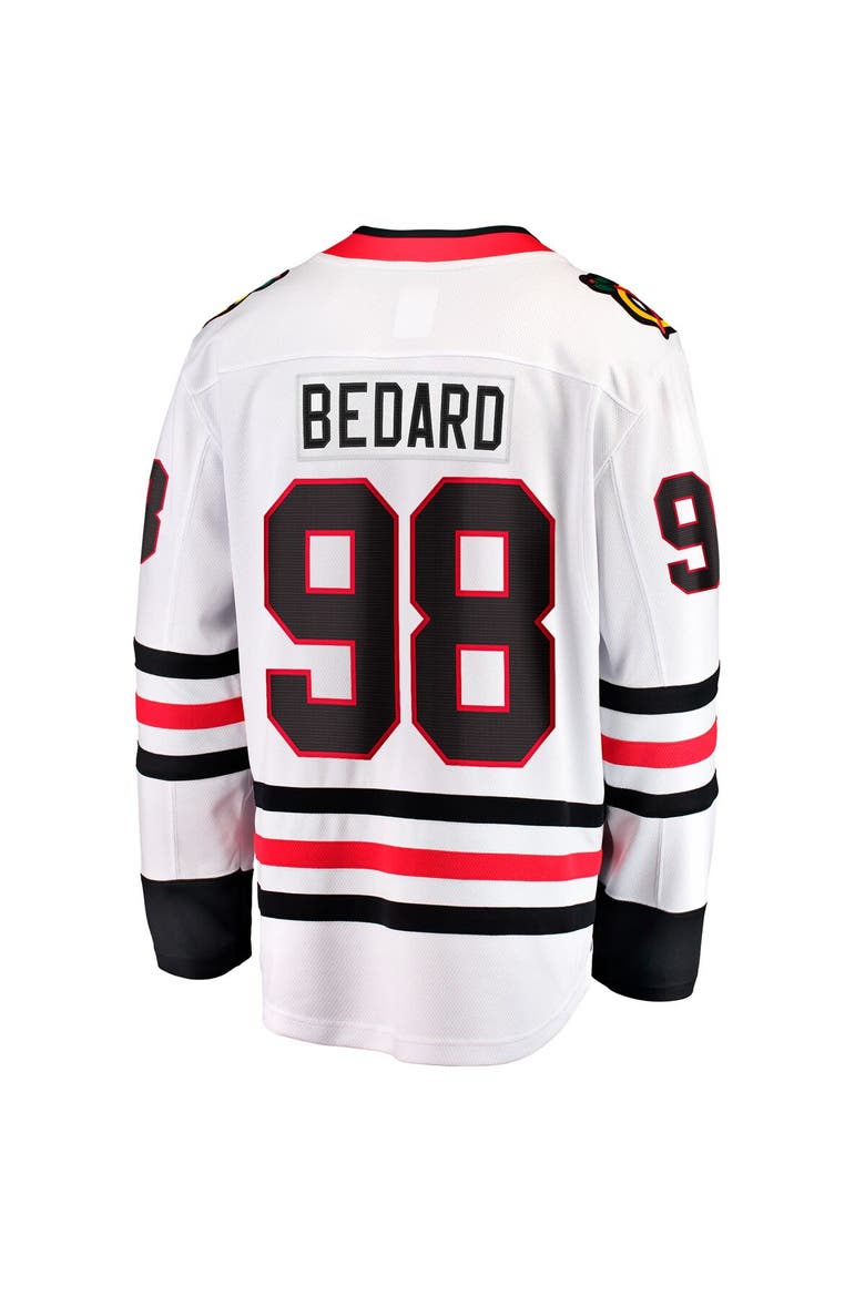 Men's Fanatics Connor Bedard White Chicago Blackhawks Away Breakaway Player Jersey, Alternate, color, White