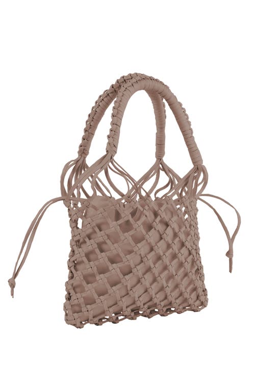 Adriana Castro La Red Mini Mesh Bag In Leather In Nude