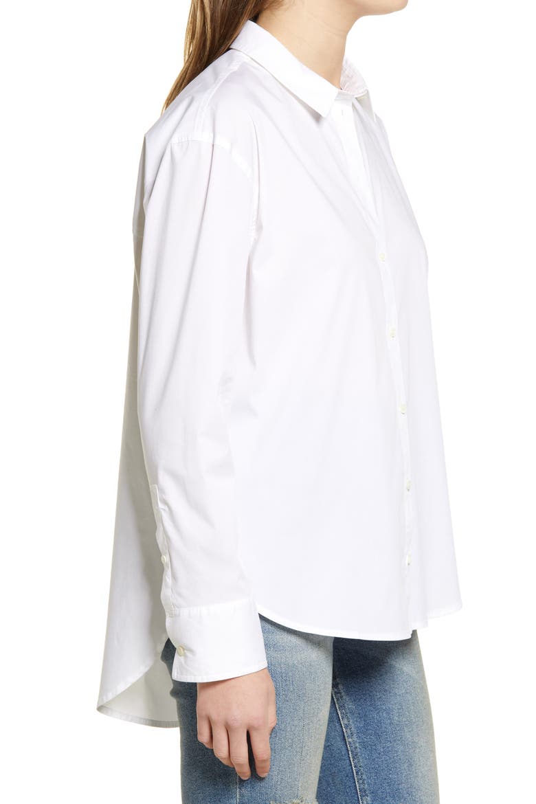 Oversize Button-Up Shirt, Alternate, color, WHITE