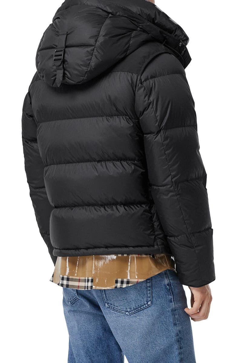 Burberry Lockwell Detachable Sleeve Down Puffer Coat, Alternate, color,