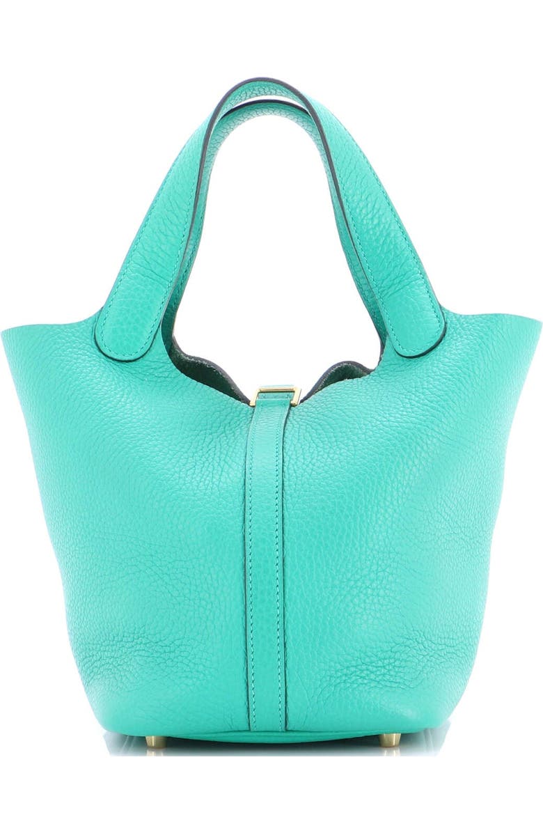 Pre-Owned Hermes Picotin Lock Bag Clemence PM, Alternate, color, Menthe