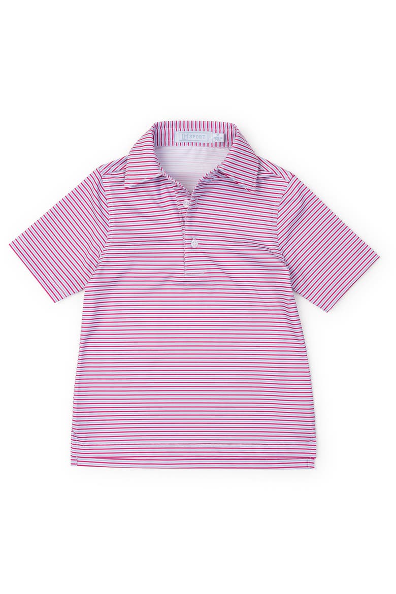 Will Boys' Golf Polo Shirt by LH Sport, Main, color, Club Stripe Berry Blue