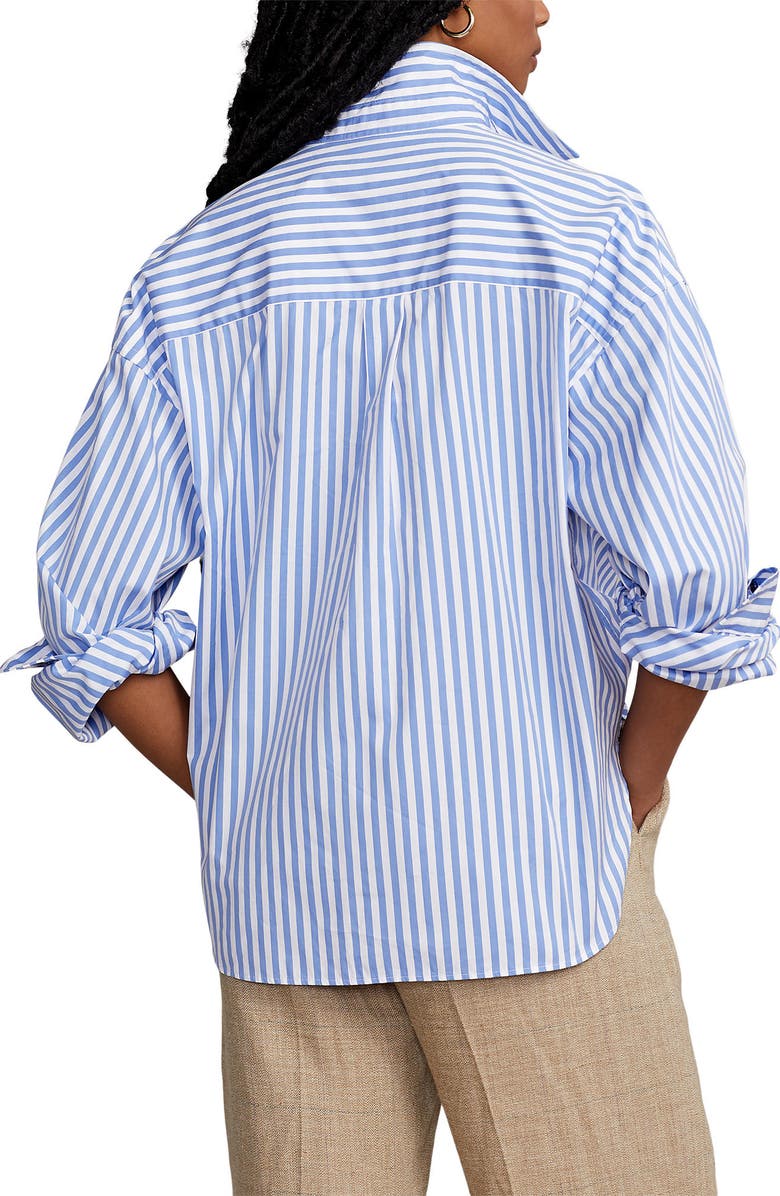 Polo Ralph Lauren Stripe Cotton Button-Up Shirt, Alternate, color,