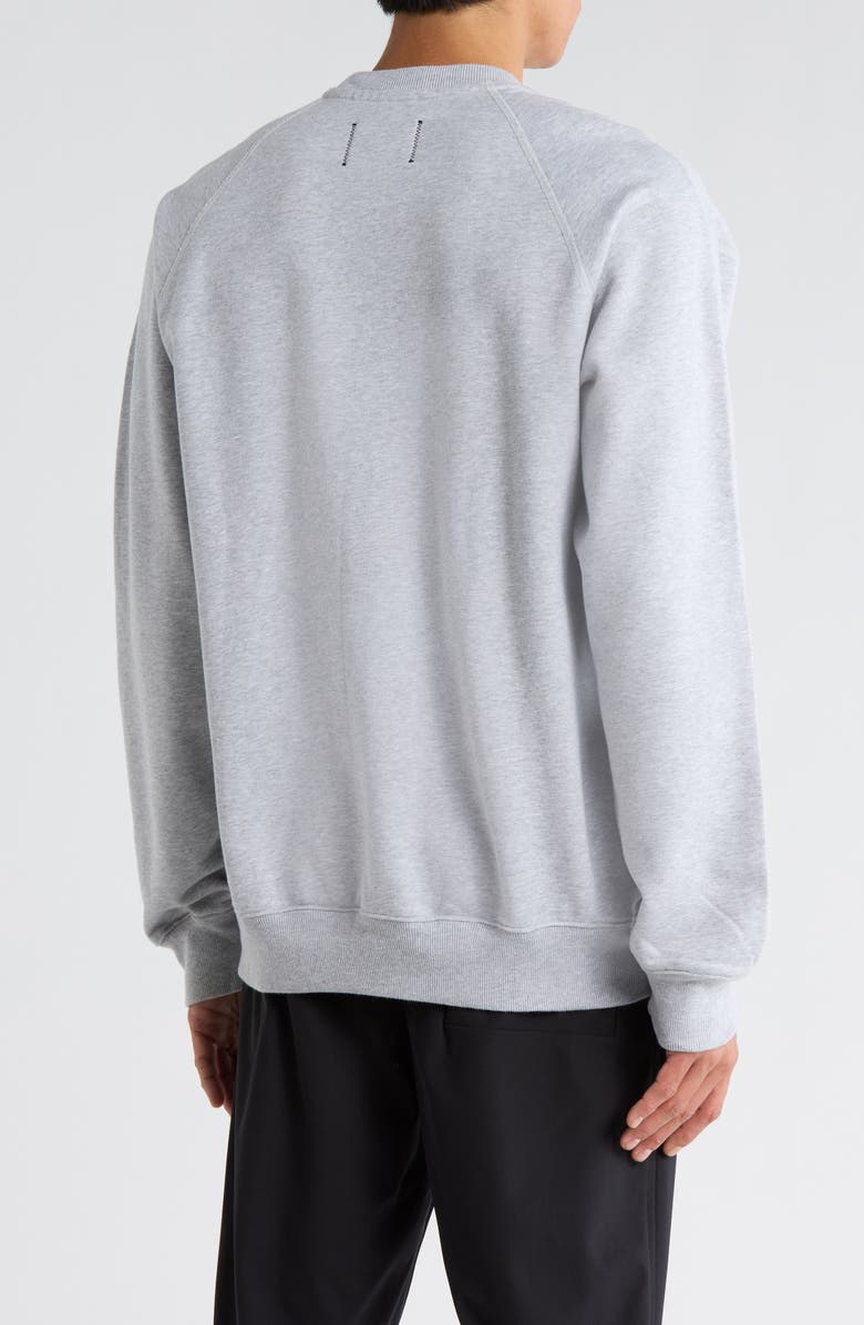 Reigning Champ Midweight Terry Relaxed Crewneck Sweatshirt, Alternate, color, Heather Stone