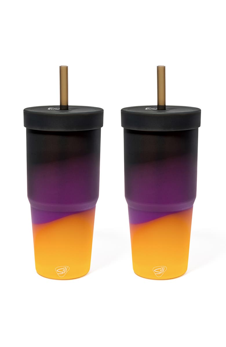 Silipint Silicone 32Oz Straw Tumblers 2 Pack, Main, color, Multicolored