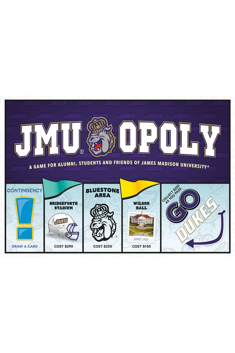 JMU Opoly James Madison Themed Board Game Ages 8+, Main, color, Multicolored