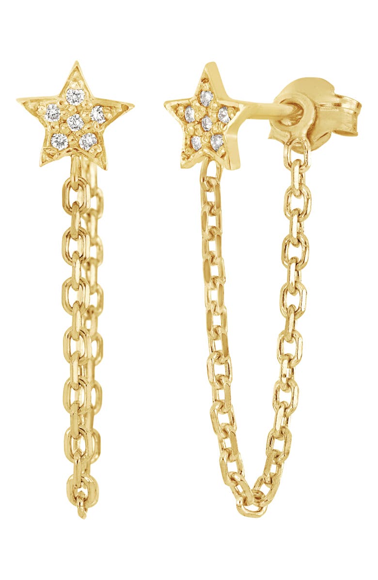 Bony Levy Diamond Star Loop Earrings, Main, color, 