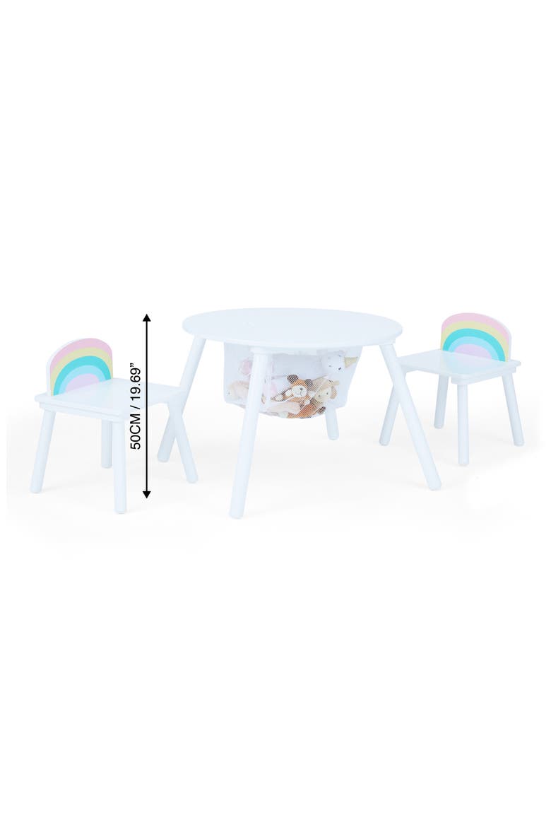 Fantasy Fields Rainbow Table & Chairs Set, Alternate, color, WHITE
