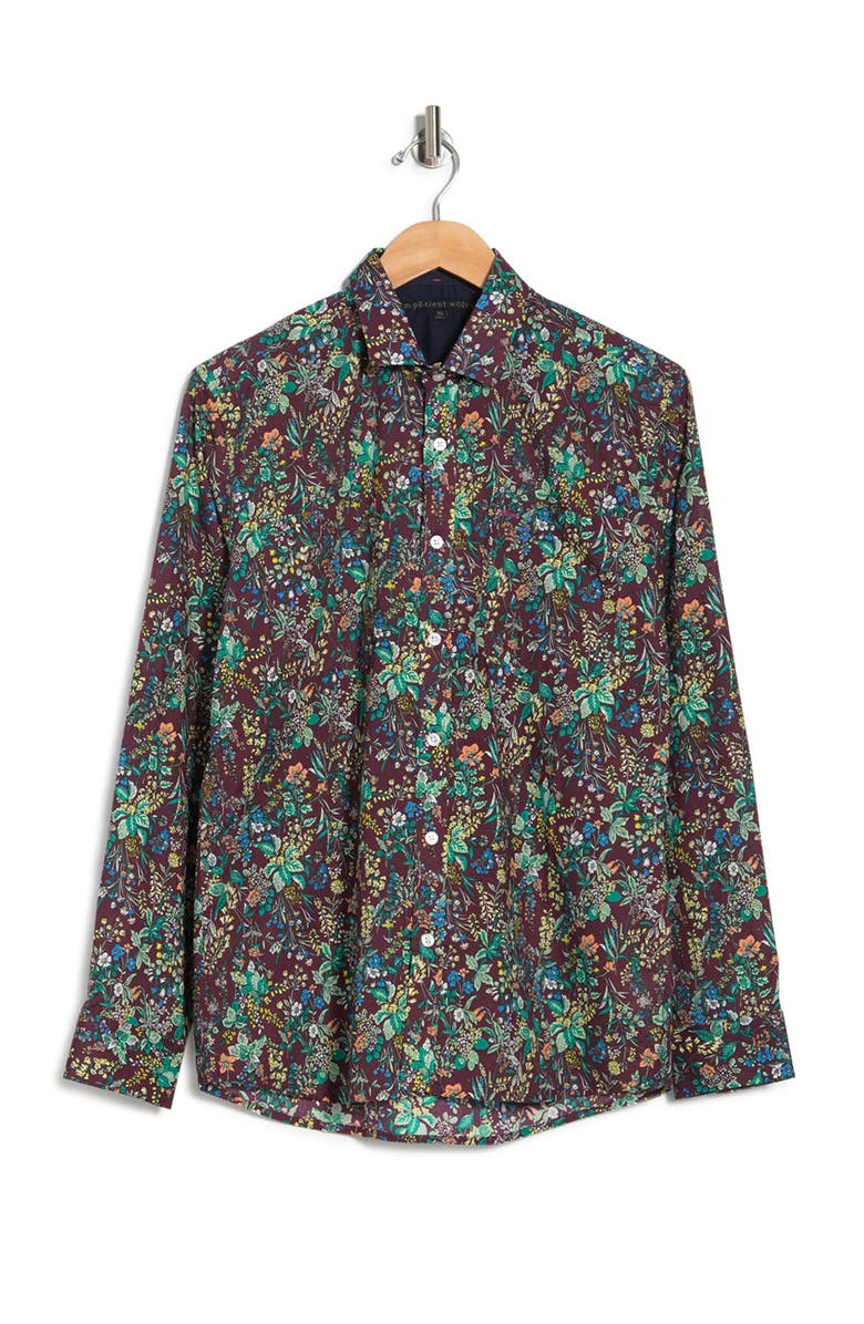 IMPATIENT WOLVES Double Up Floral Long Sleeve Button Down Shirt, Alternate, color,