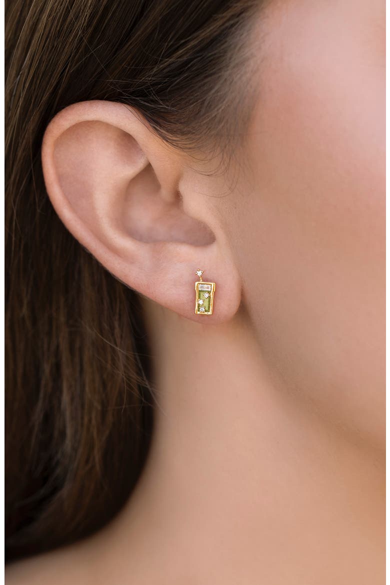 Matcha Stud Earrings, Alternate, color, GOLD