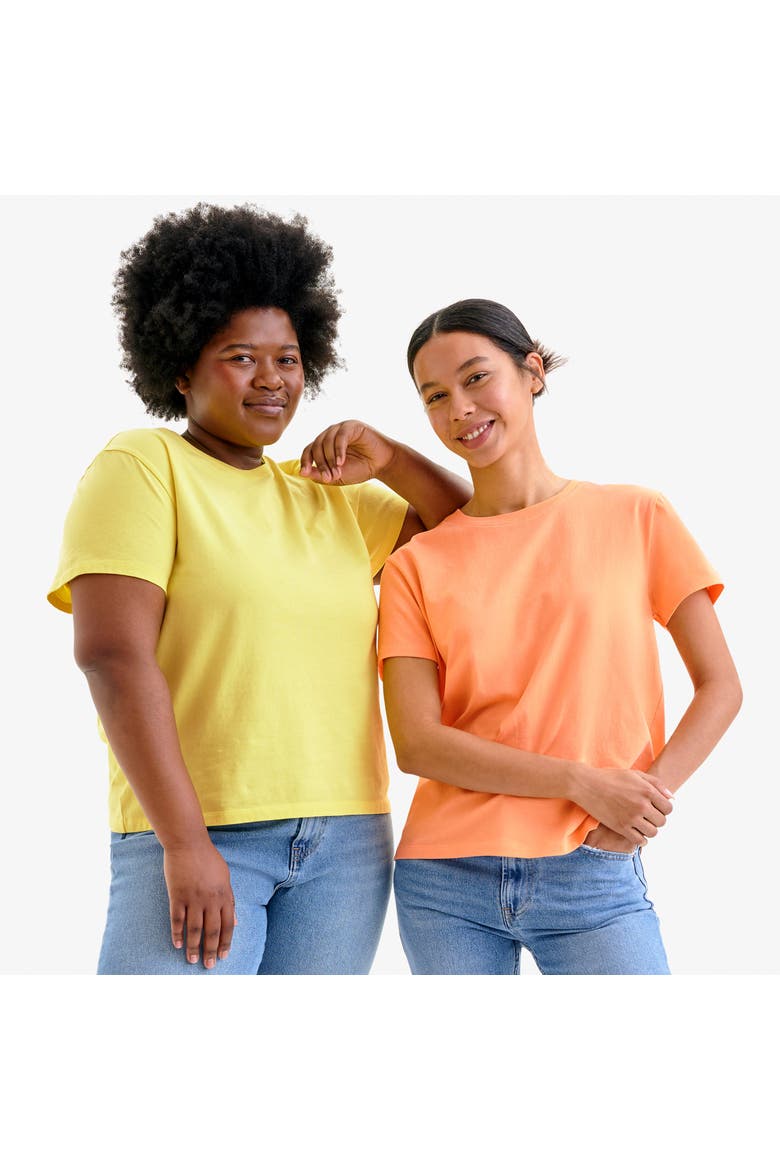 Women's Fit Easy Crewneck Tee, Alternate, color, Goldfish
