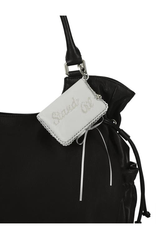 Stand Oil Embroidered Logo Wallet In White