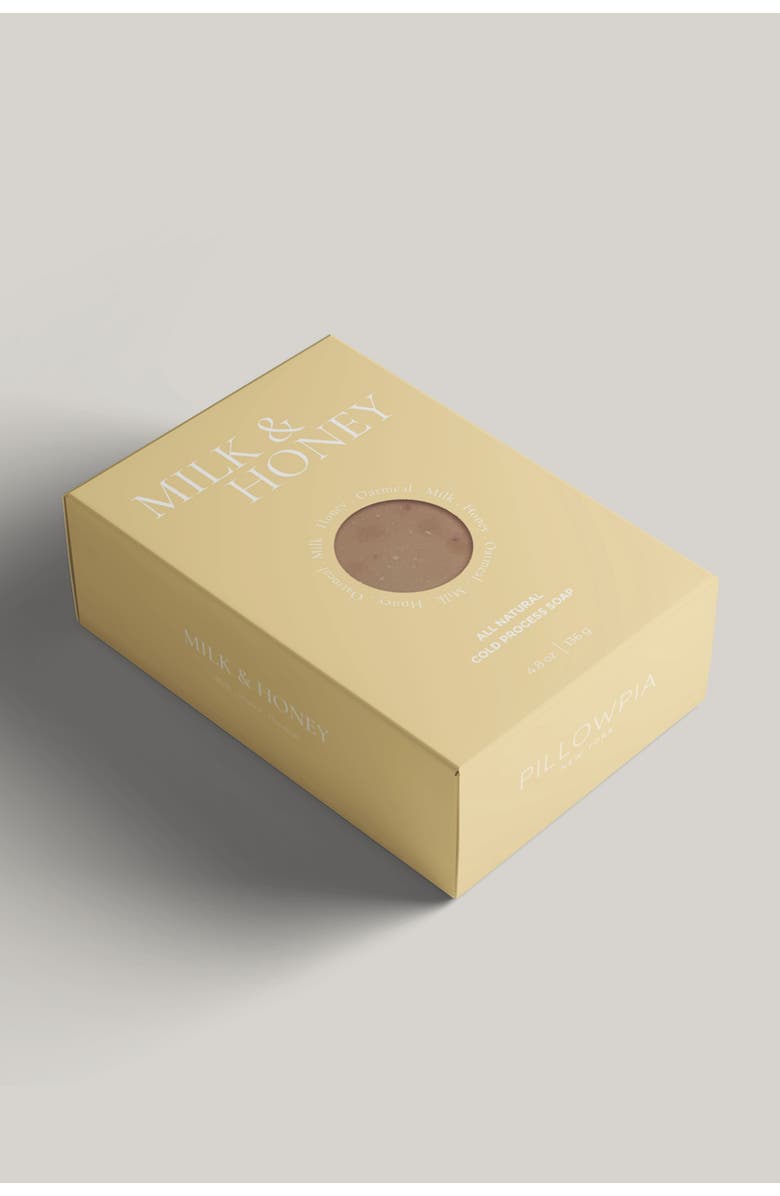 Pillowpia Cold Process Exfoliating Bar Soap, Main, color, Milk & Honey