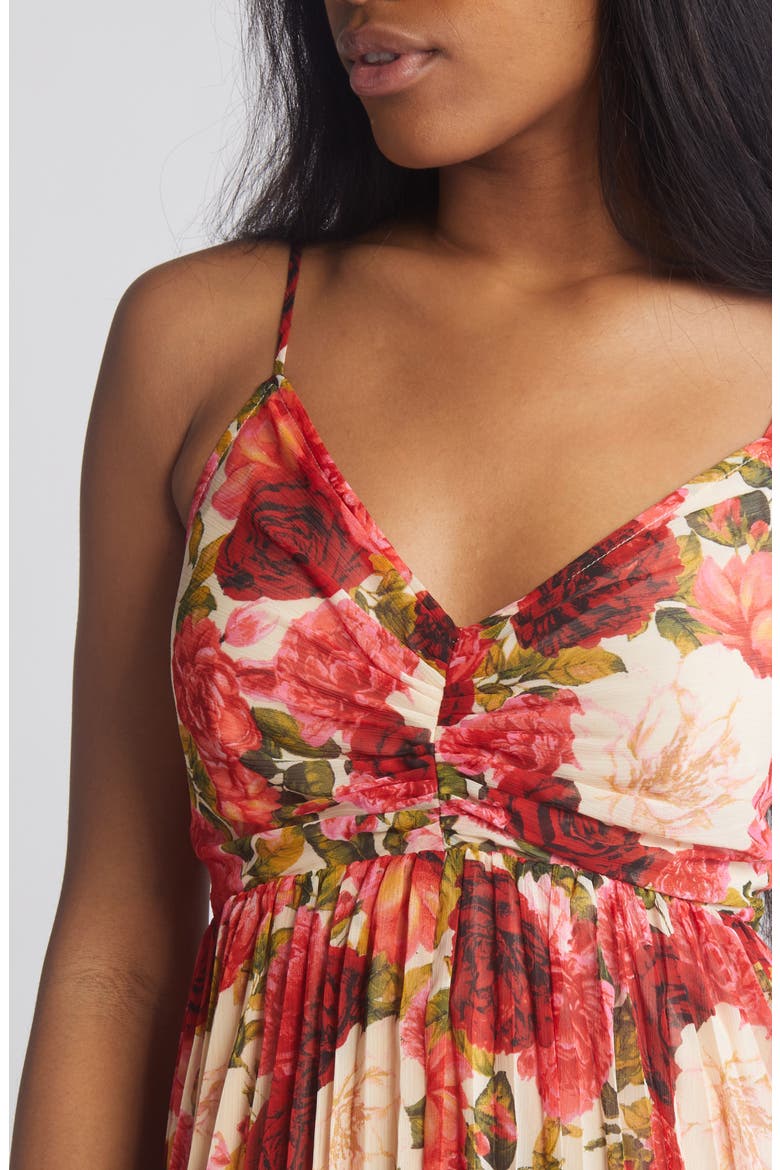 Floral Print Smocked Back Sundress, Alternate, color, PINK MULTI