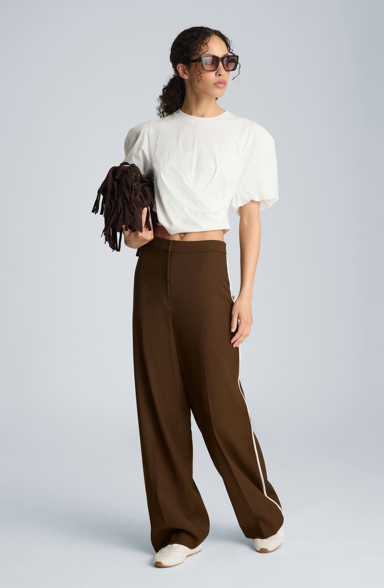 Kenneth Cole Side Stripe Wide Leg Pants, Alternate, color, 