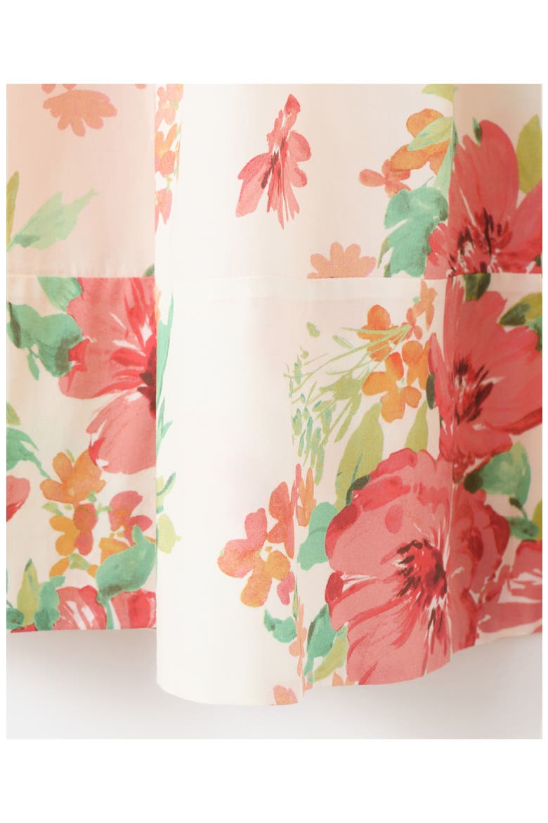 Floral Midi Skirt, Alternate, color, OFF WHITE