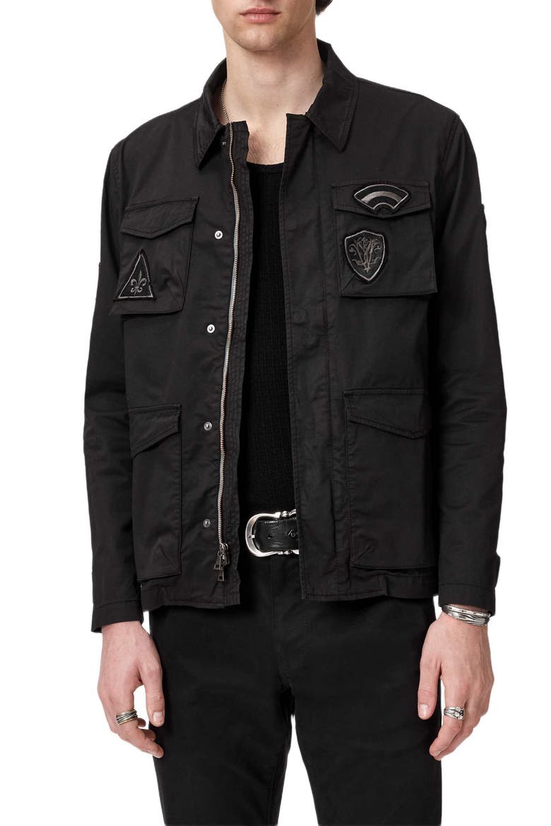 Kade Patch Field Jacket, Main, color, BLACK
