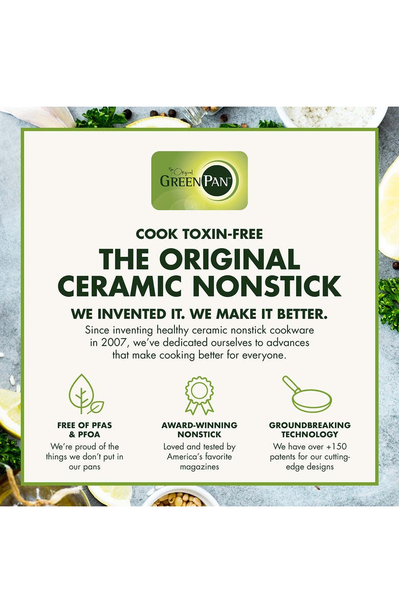 GreenPan Reserve Set of 2 Ceramic Nonstick Frying Pans, Alternate, color, Taupe