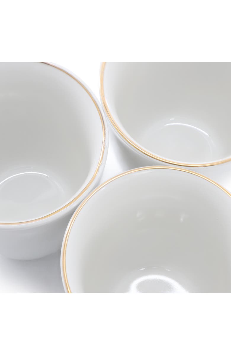 Gibson Home Ogalla 8 Piece 12 Ounce Gold Banded Fine Ceramic Mug Set, Alternate, color, White