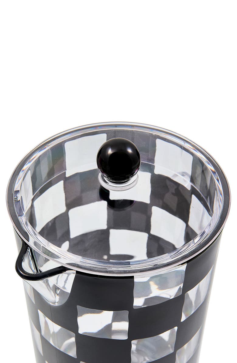 MACKENZIE CHILDS Black Check Acrylic Pitcher, Alternate, color, Black