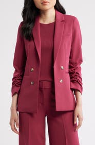Tahari ASL Faux Double Breasted Blazer