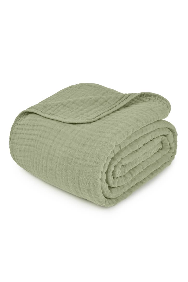 Adult Muslin Blanket, Main, color, Sage