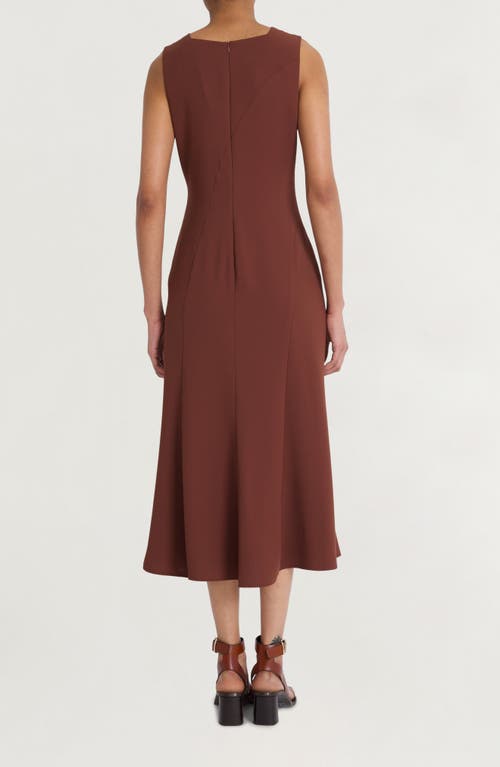LUXELY LUXELY SLEEVELESS SQUARE NECK MIDI DRESS