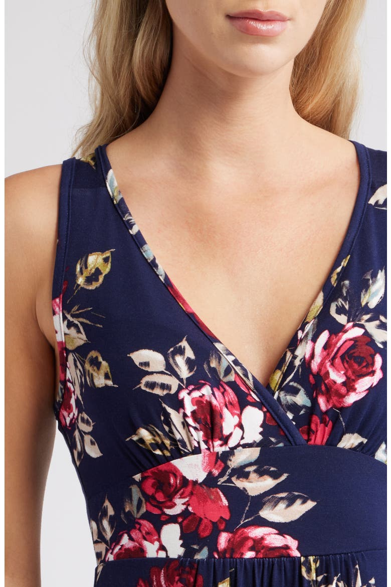 empire waist jersey dress Alex Evenings Lace & Jersey Empire Gown Navy / 16
