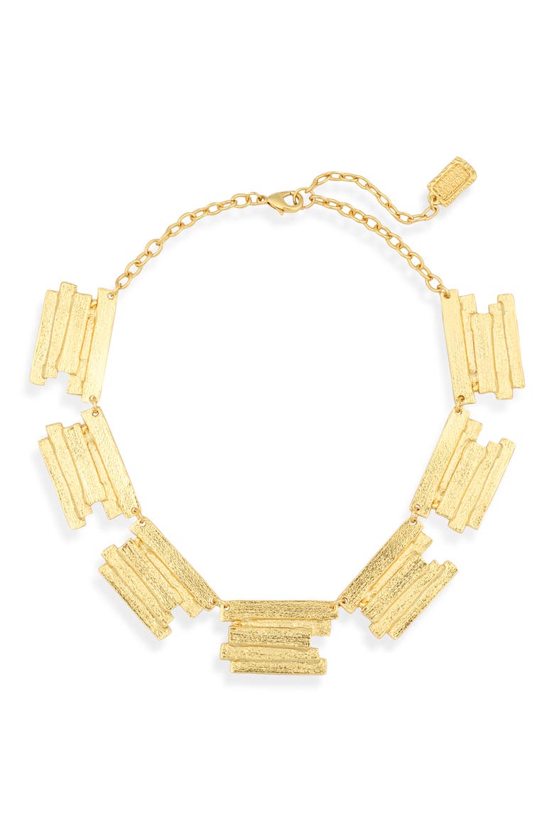 Brushed Bar Statement Necklace, Main, color, GOLD