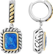EFFY Sterling Silver & 18K Gold Ocean Blue Topaz Drop Earrings