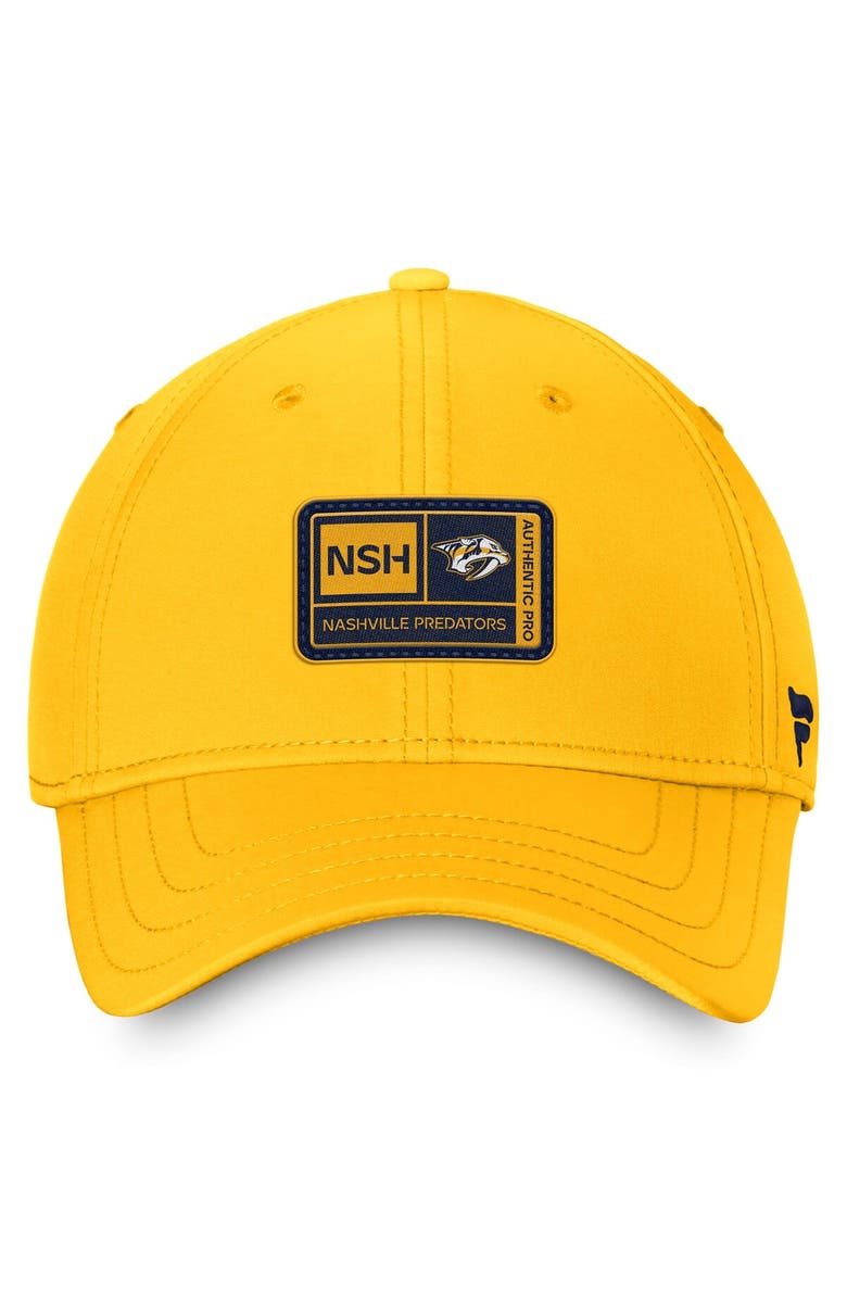 FANATICS Men's Fanatics Branded Gold Nashville Predators Authentic Pro Training Camp Flex Hat, Alternate, color, Gold