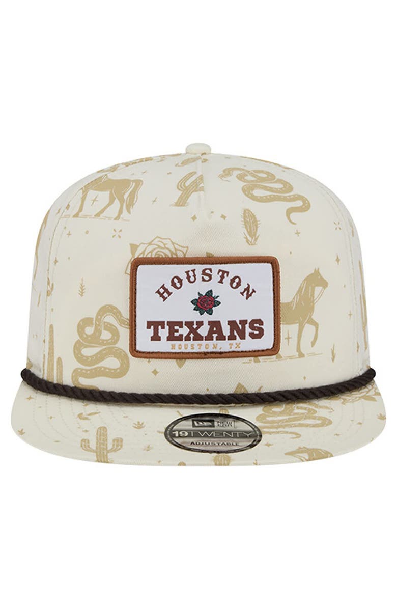 New Era Men's New Era  Cream Houston Texans Desert Rose 19TWENTY Adjustable Hat, Alternate, color, Cream