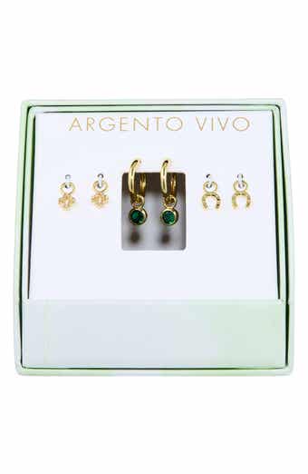 Luck Hoop Earrings & Assorted Charms 4-Piece Set