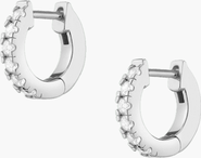 Aurate New York Lab Grown White Sapphire Huggie Earrings