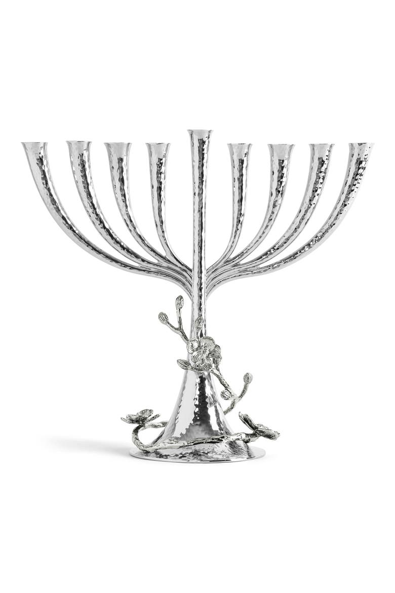 White Orchid Menorah, Main, color, SILVER