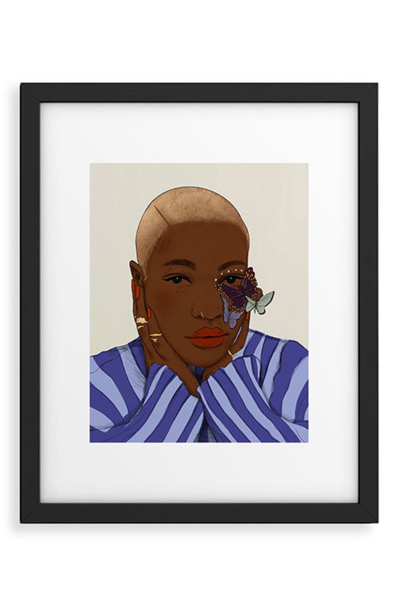 Deny Designs Oh My Soul Don't Be Afraid Framed Art Print, Main, color, Black Frame