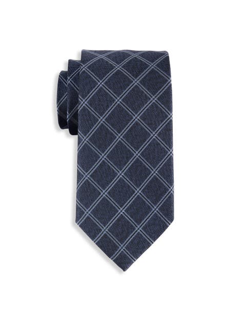Big & Tall Yarrow Grid Patterned Tie