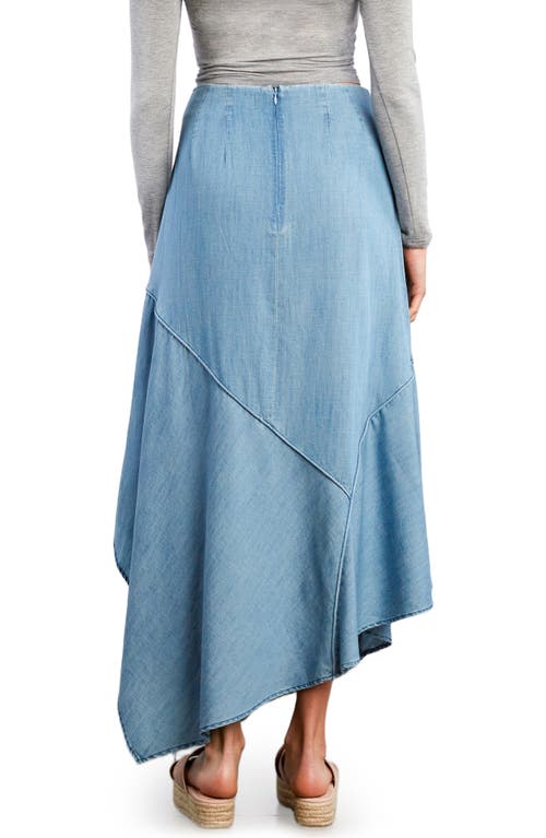 Wash Lab Denim The Jitterbug Panel Denim Maxi Skirt In Blue