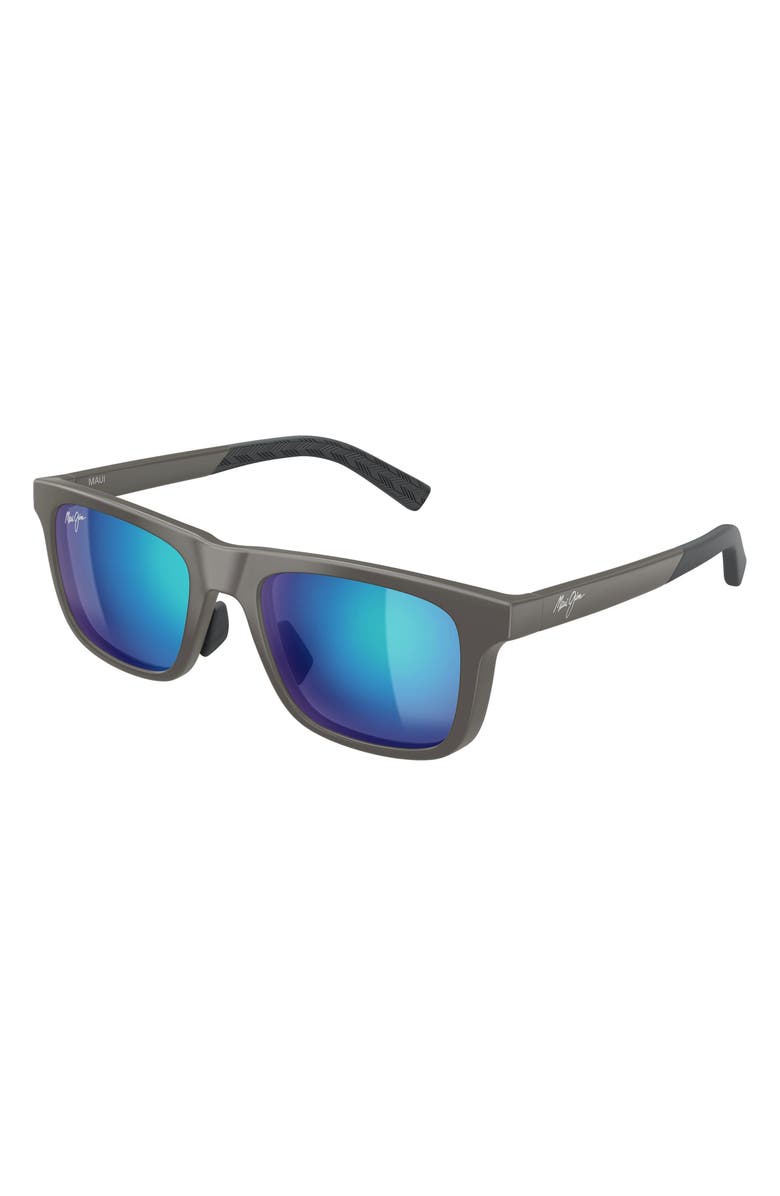 Maui Jim Moaka 52mm PolarizedPlus2<sup>®</sup> Rectangular Sunglasses, Alternate, color, Grey